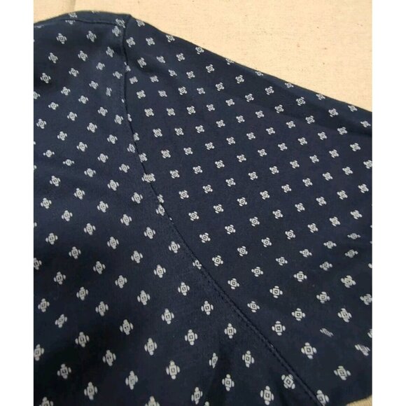 Large Mens Banana Republic Polo Shirt Polka Dot Navy Blue - Picture 6 of 7
